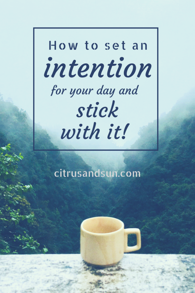 Setting a morning intention for good vibes